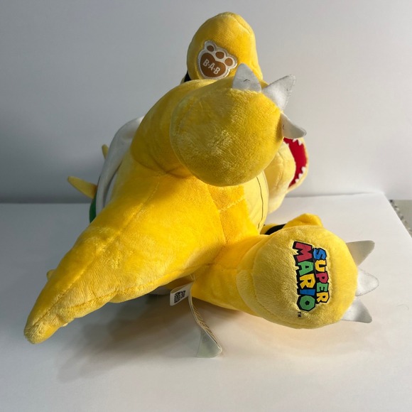 Build A Bear Super Mario Bowser Plush Toy Stuffed Animal Kids Collectible - Picture 3 of 3